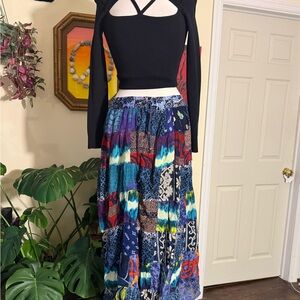 Aravon Colorful Patchwork Maxi Skirt